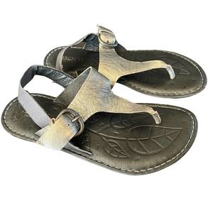 B.O.C Women's Metallic Silver Kesia Sandal Size 6